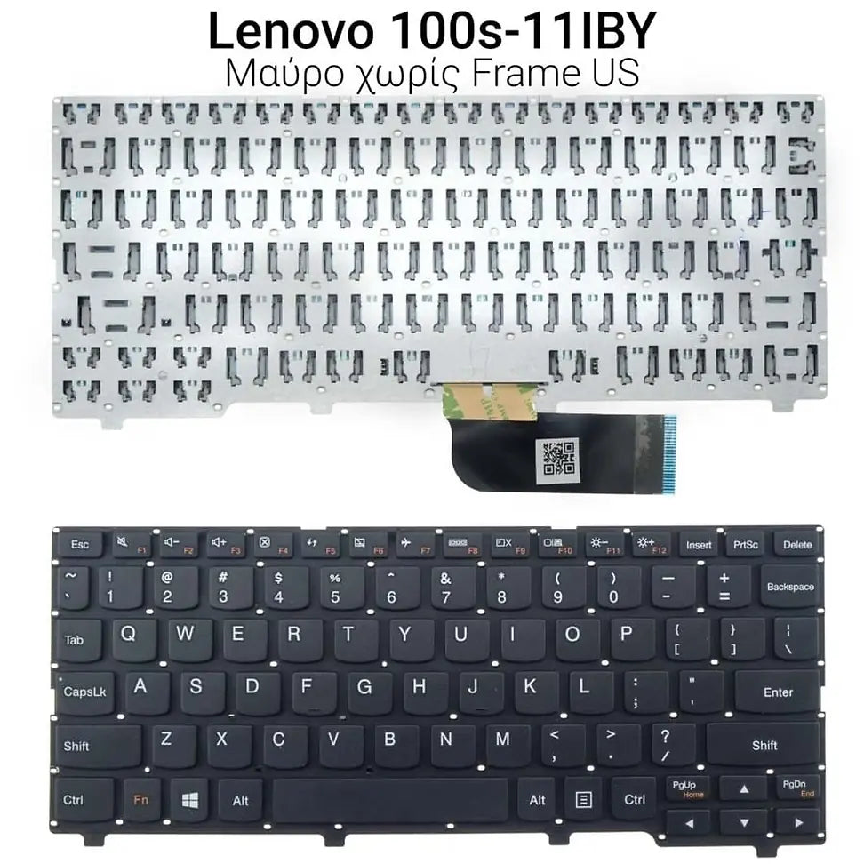 Πληκτρολόγιο Lenovo Ideapad 100S-11IBY NO Frame US Μαύρο