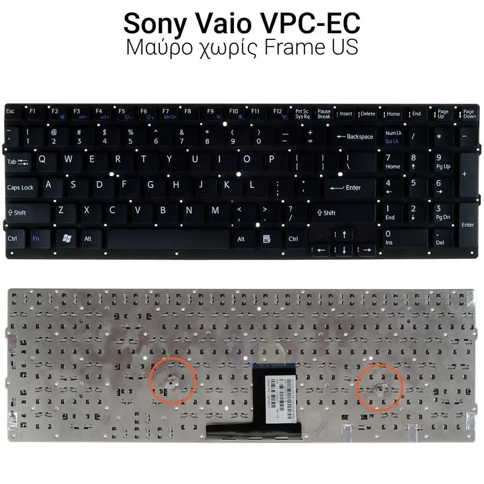 Πληκτρολόγιο SONY VAIO VPC-EC NO Frame US