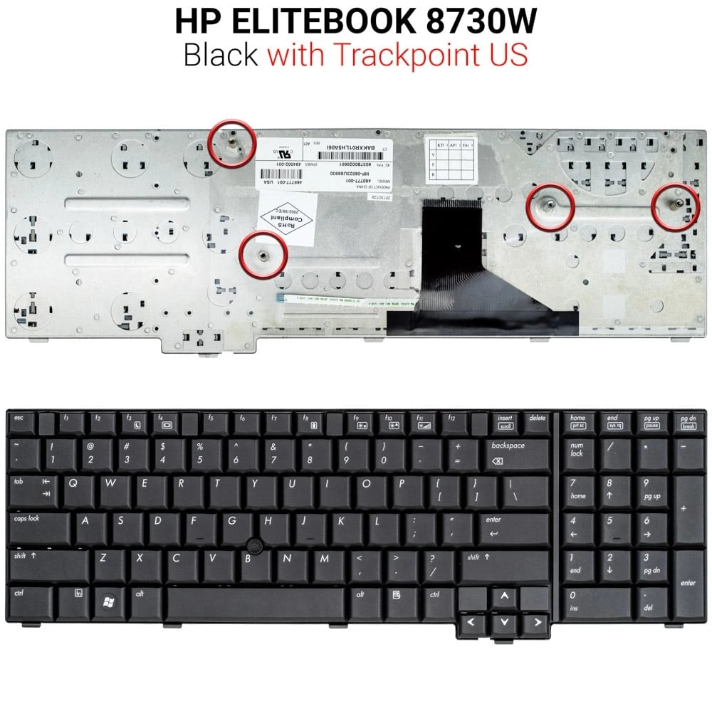 Πληκτρολόγιο HP Elitebook 8730W Trackpoint US