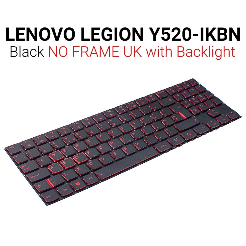 Πληκτρολόγιο Lenovo Legion Y520-15 NO Frame UK LED