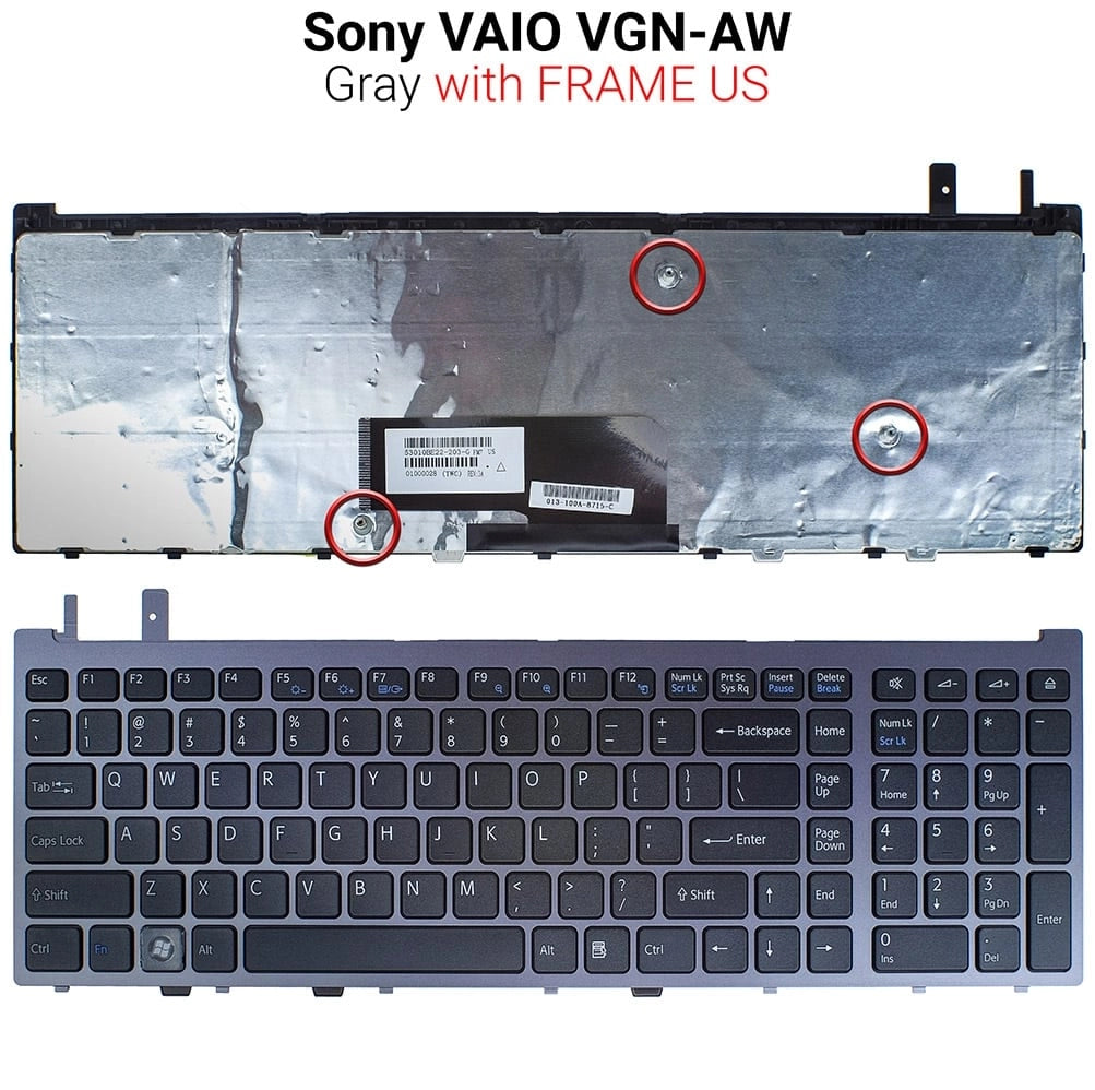 Πληκτρολόγιο SONY VAIO VGN-AW GRAY Frame US