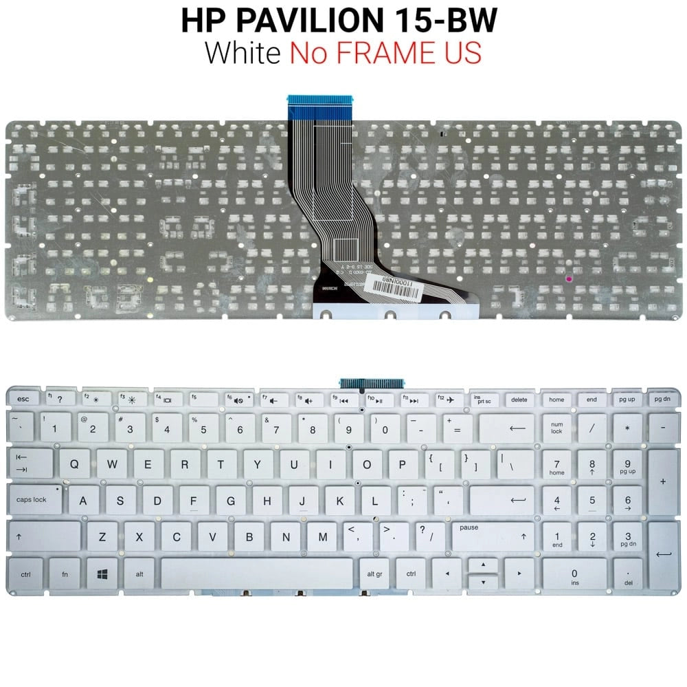 Πληκτρολόγιο HP Pavilion 15-BW White NO Frame US