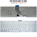 Πληκτρολόγιο HP Pavilion 15-BW White NO Frame US