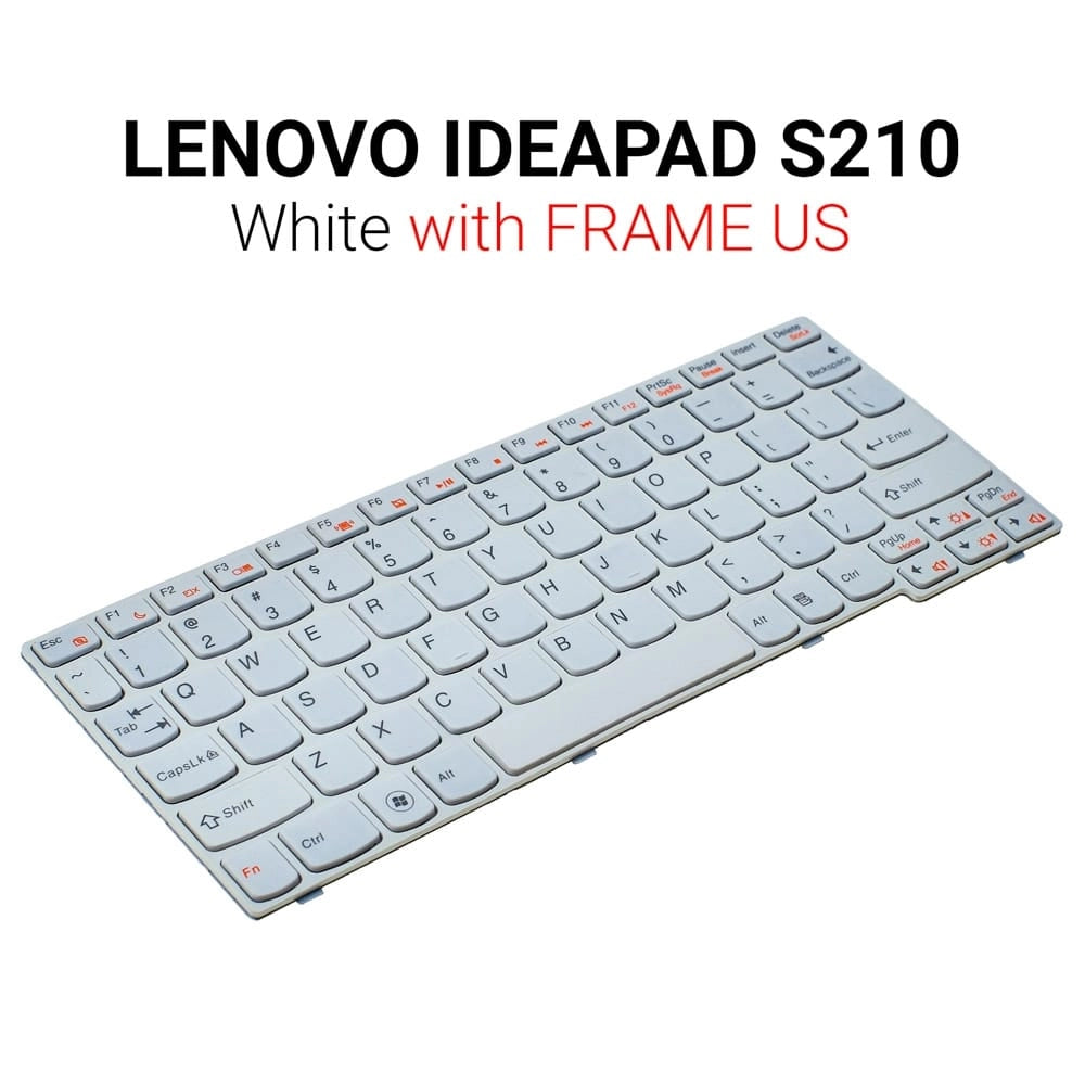 Πληκτρολόγιο Lenovo Ideapad S10-3 White WITH Frame