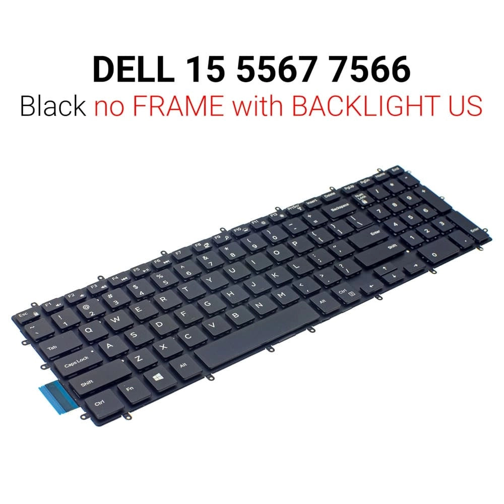 Πληκτρολόγιο DELL 15 5567 νο Frame US RED Backlight