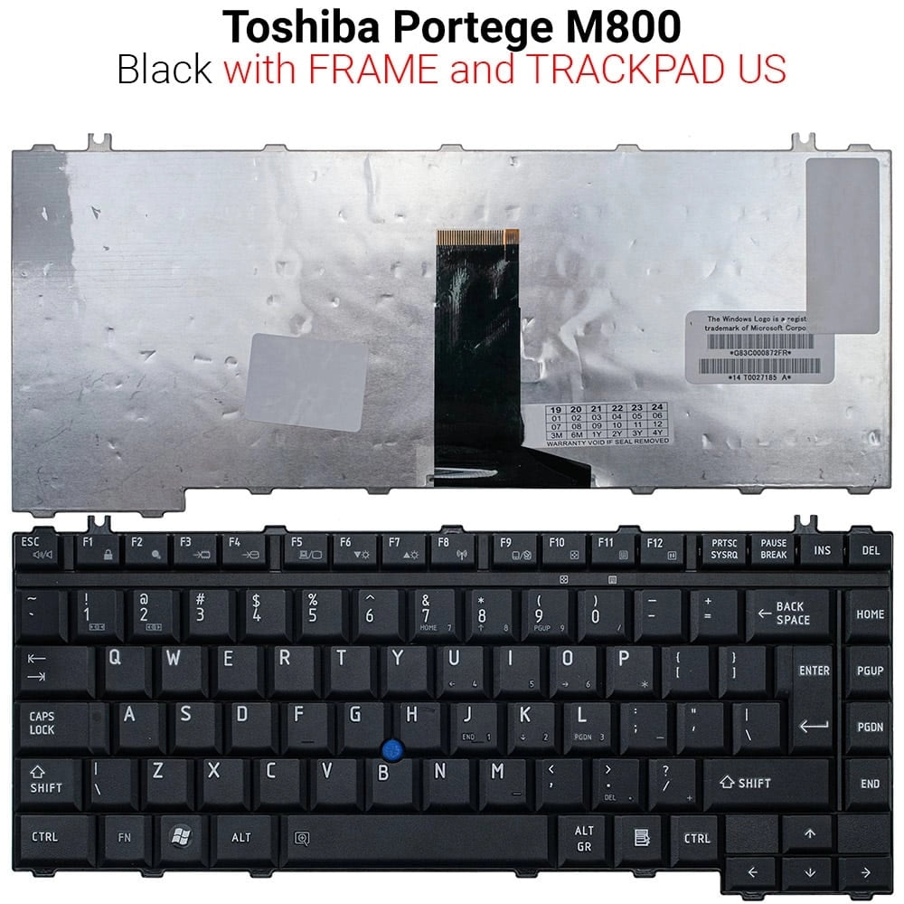 Πληκτρολόγιο Toshiba Portege M800 WITH Frame AND Trackpad UK