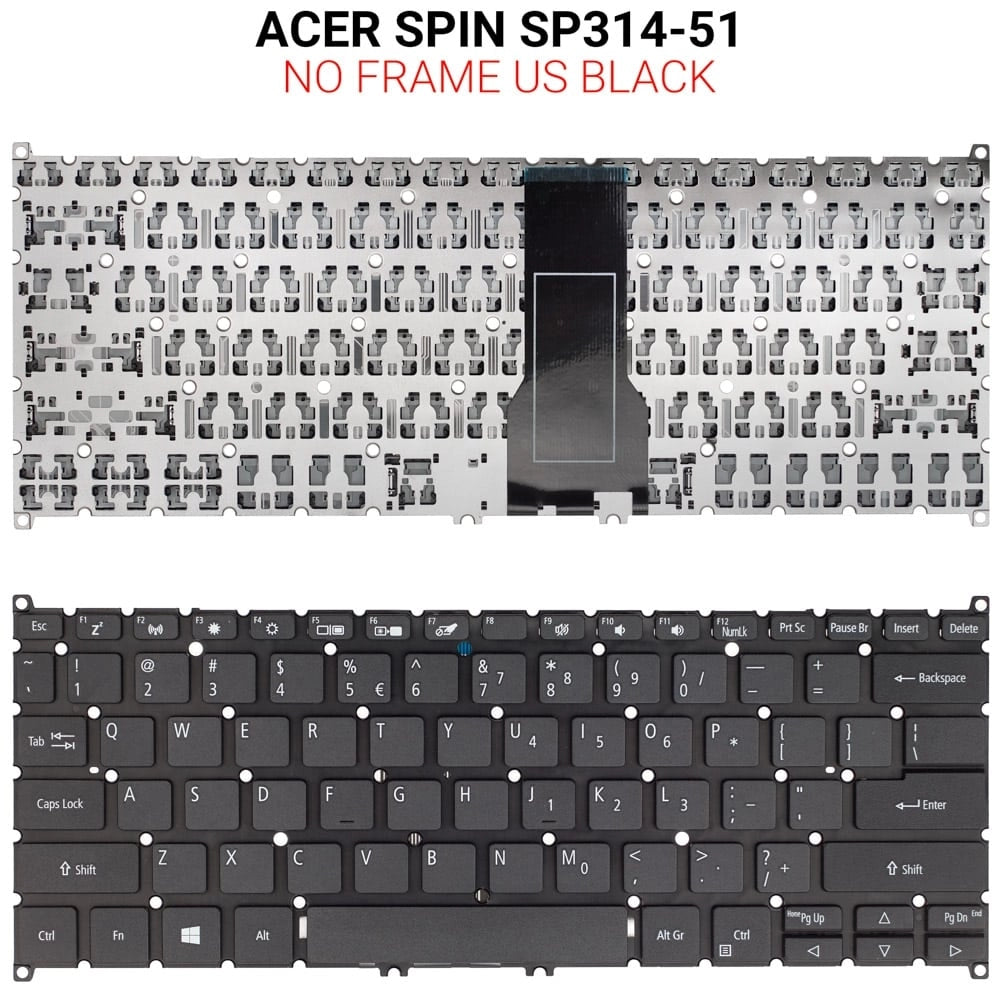 Πληκτρολόγιο ACER SPIN SP314-51 NO Frame US Black