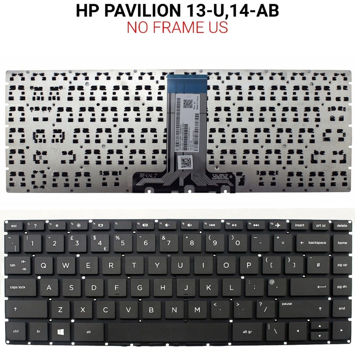 Πληκτρολόγιο HP Pavilion 13-U NO Frame US 14-AB