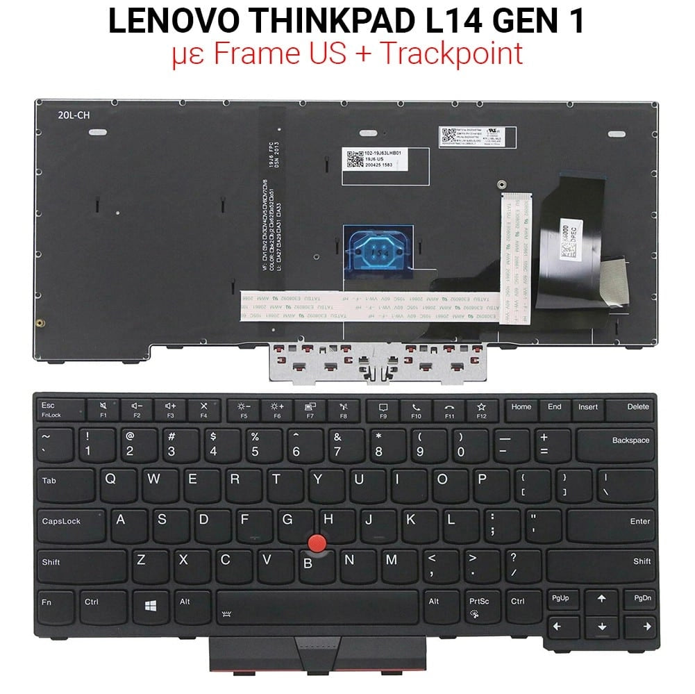 Πληκτρολόγιο Lenovo Thinkpad L14 GEN 1 + Trackpoint