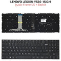 Πληκτρολόγιο Lenovo Legion Y530-15ICH + White Backlit NO Frame US