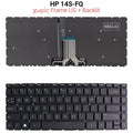 Πληκτρολόγιο HP 14S-FQ NO Frame US + Backlit