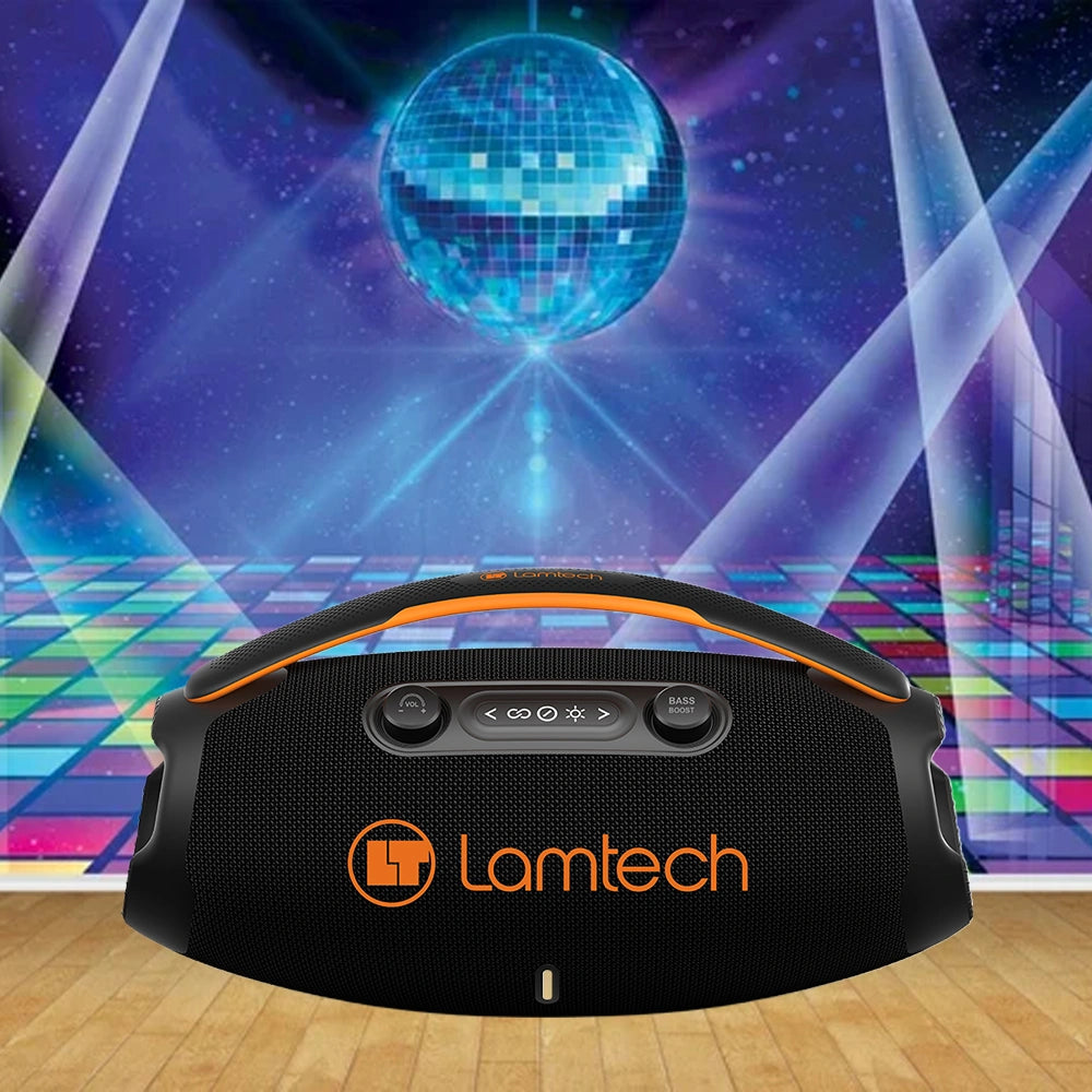 LAMTECH WIRELESS V5.3 STEREO PARTY BOX 60W BLACK ORANGE