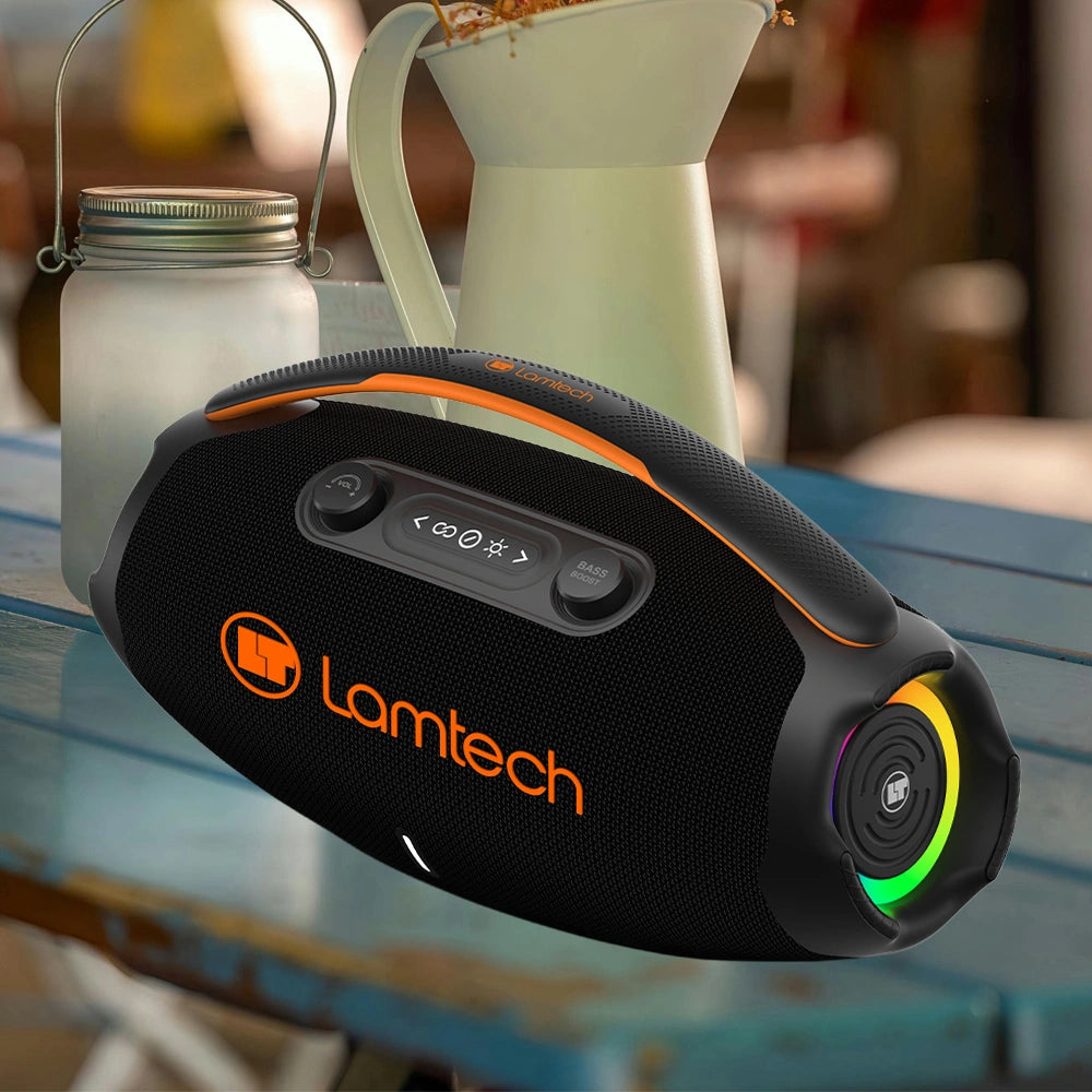 LAMTECH WIRELESS V5.3 STEREO PARTY BOX 60W BLACK ORANGE