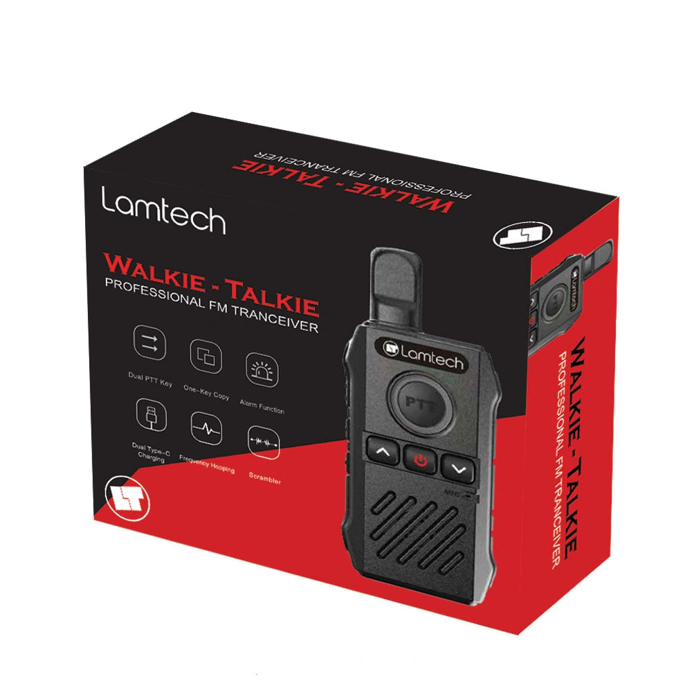 LAMTECH WALKIE TALKIE PROFESSIONAL FM TRANSCEIVER BLACK