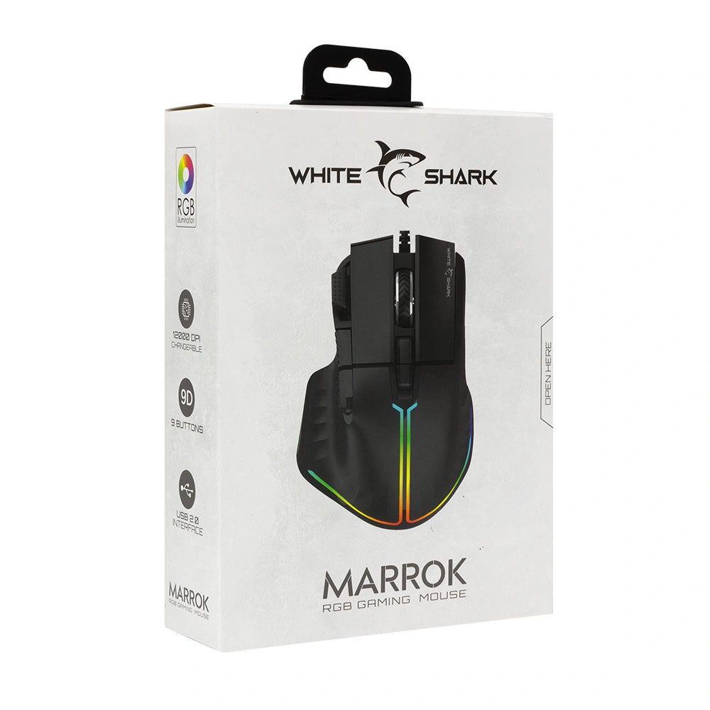 WHITE SHARK GAMING MOUSE GM-9006 MARROK BLACK 12000DPI