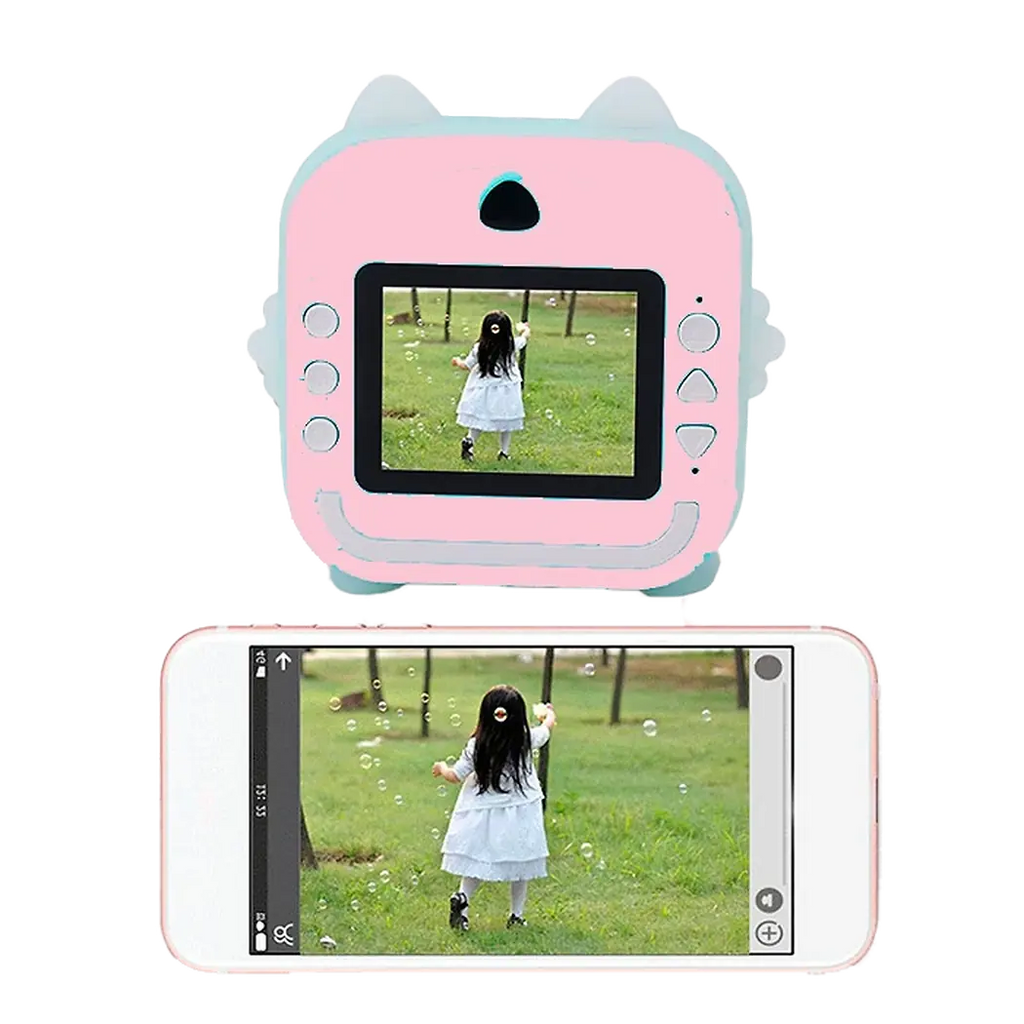 LAMTECH BLUETOOTH KID INSTANT CAMERA WHITE/PINK