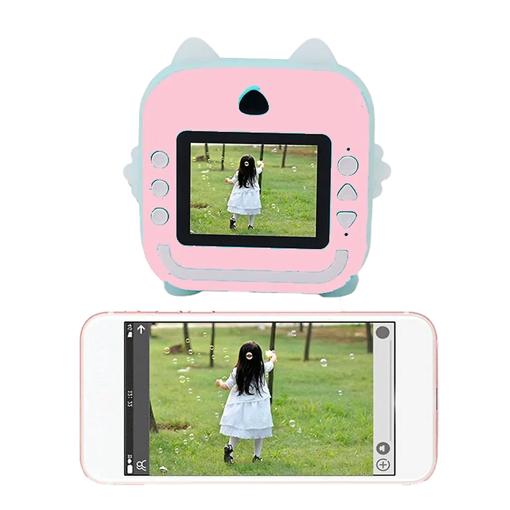 LAMTECH BLUETOOTH KID INSTANT CAMERA WHITE/PINK