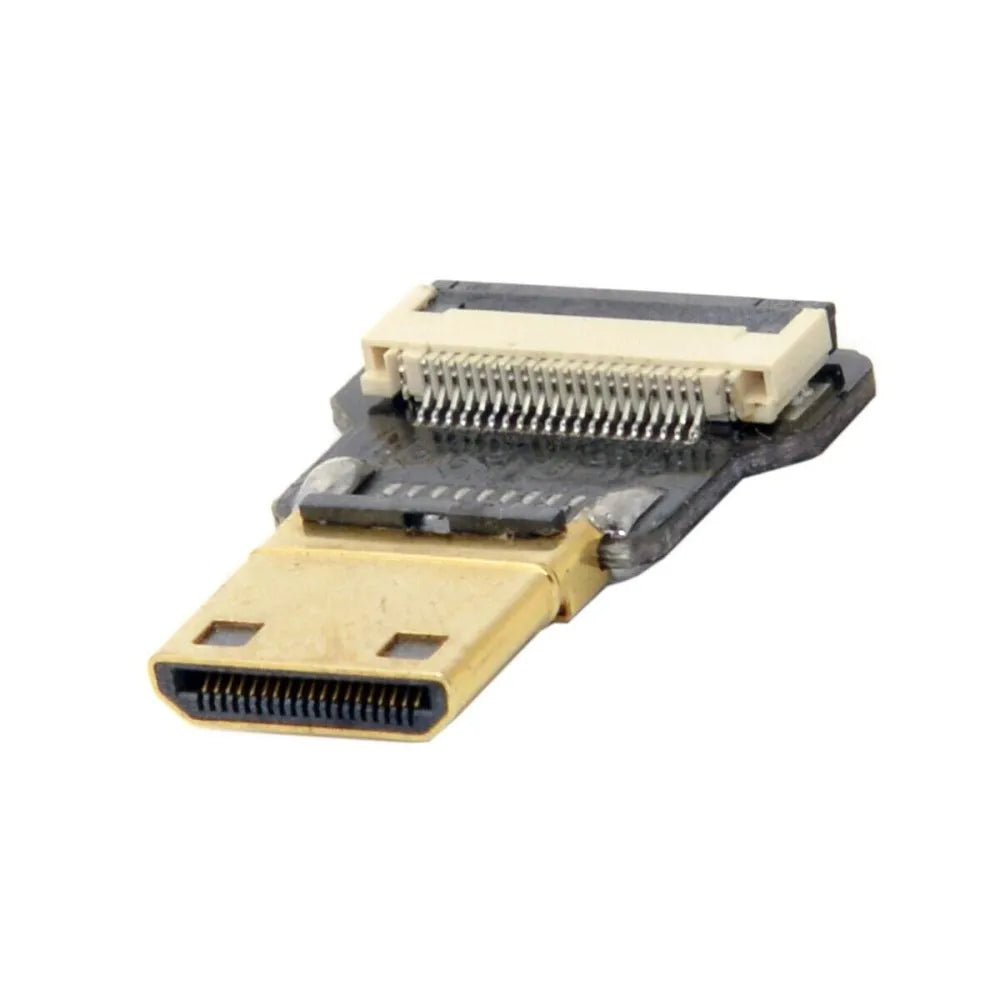 FPV Mini HDMI male to HDMI Adapter for FPC Ribbon Flat HDMI Cable Pitch 20pin Plug Connector (C1)