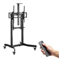 GEMBIRD MOTORIZED HEIGHT ADJUSTABLE TV FLOOR STAND WITH CASTER WHEELS AND REMOTE CONTROL 55'-100'