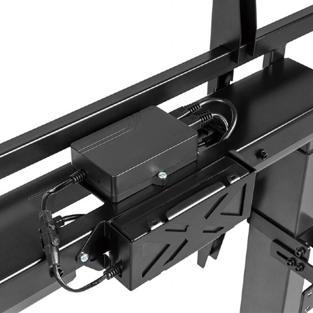 GEMBIRD MOTORIZED HEIGHT ADJUSTABLE TV FLOOR STAND WITH CASTER WHEELS AND REMOTE CONTROL 55'-100'