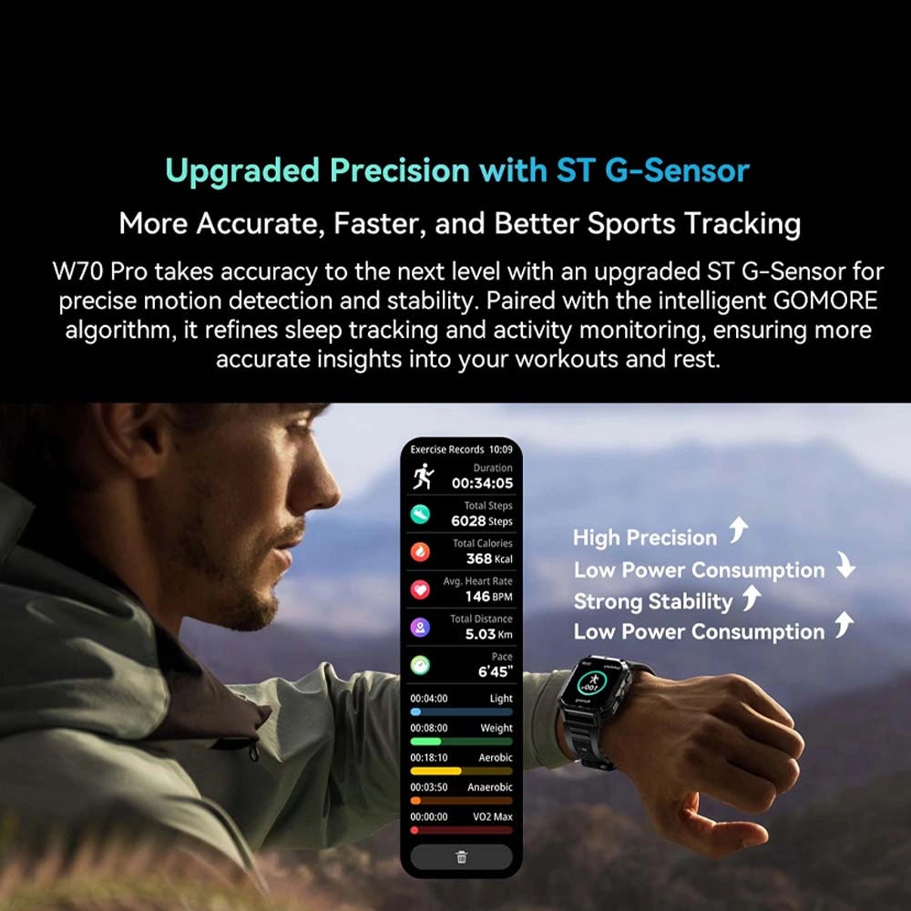 BLACKVIEW MULTI-FUNCTION SMARTWATCH WITH FLASHLIGHT COMPASS BT CALL & HEALTH MANAGEMENT KHAKI