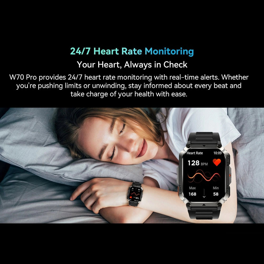 BLACKVIEW MULTI-FUNCTION SMARTWATCH WITH FLASHLIGHT COMPASS BT CALL & HEALTH MANAGEMENT GREEN