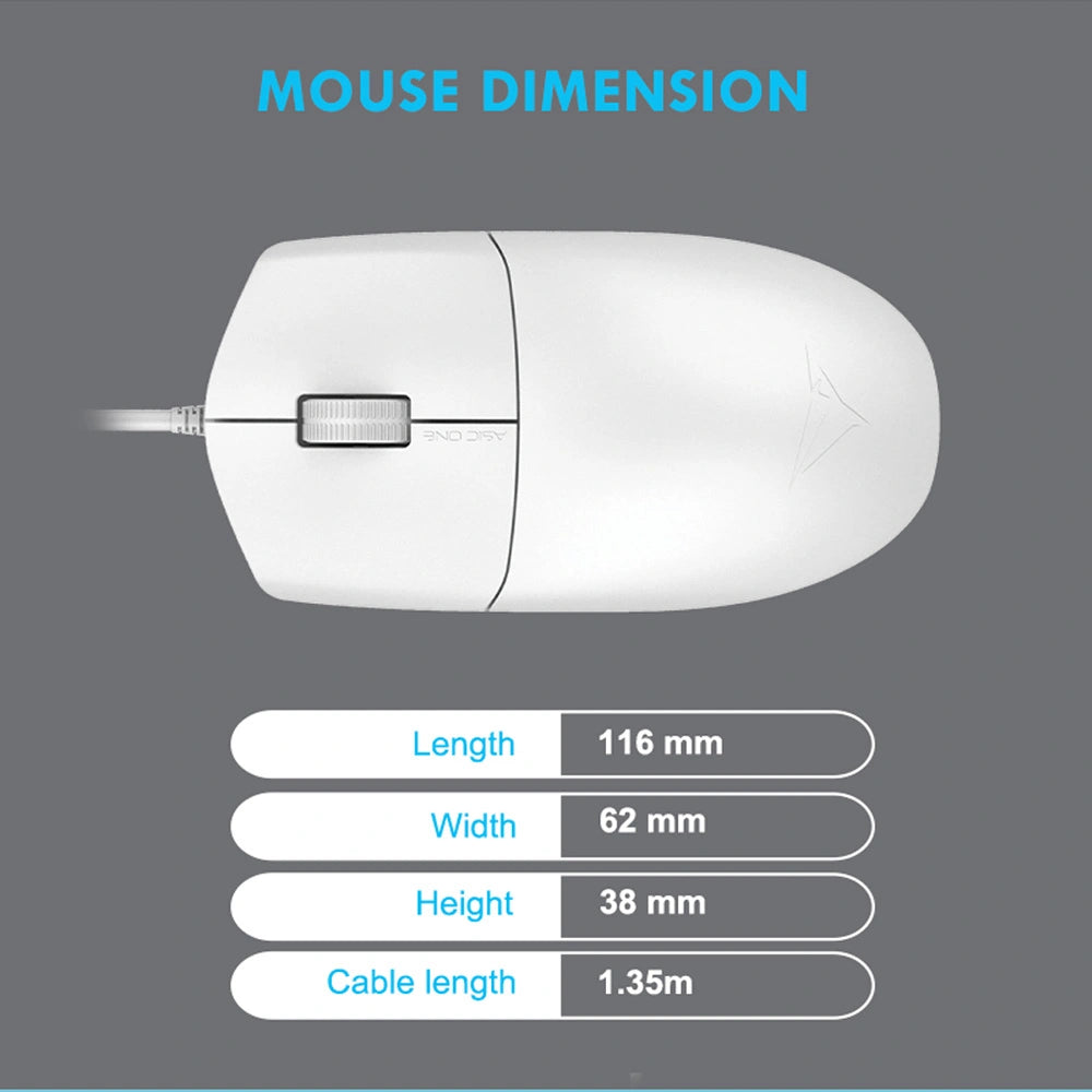 ALCATROZ USB HR OPTICAL MOUSE 1600CPI ASIC ONE MINT
