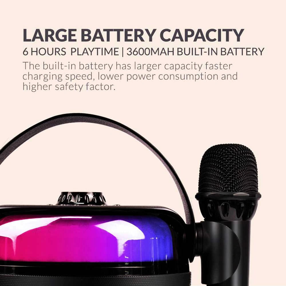 SONICGEAR BT5.3 PORTABLE RGB KARAOKE WIRELESS SPEAKER IOX K800 BLACK