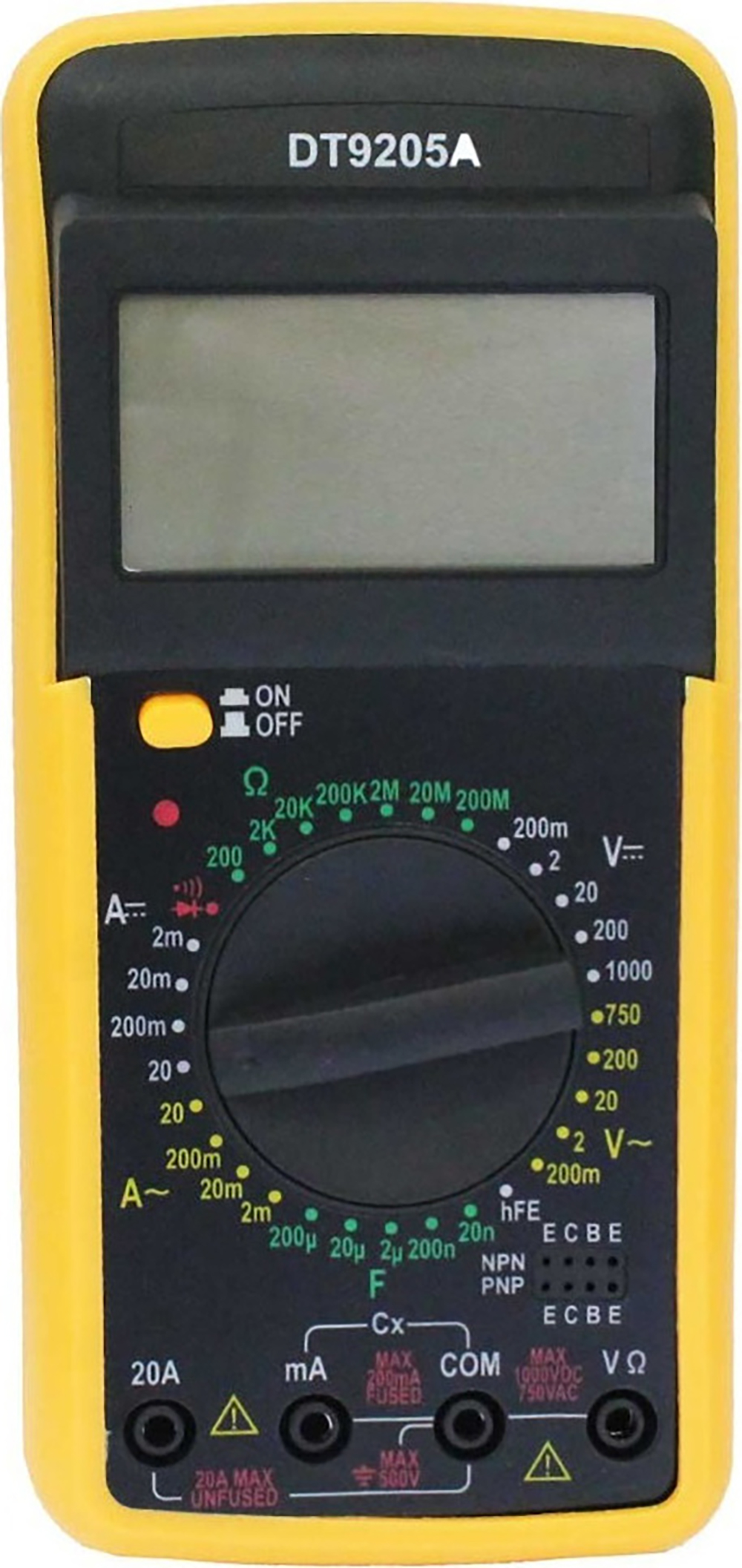 DT9205A Ψηφιακό Πολύμετρο με Buzzer + Μπαταρίες