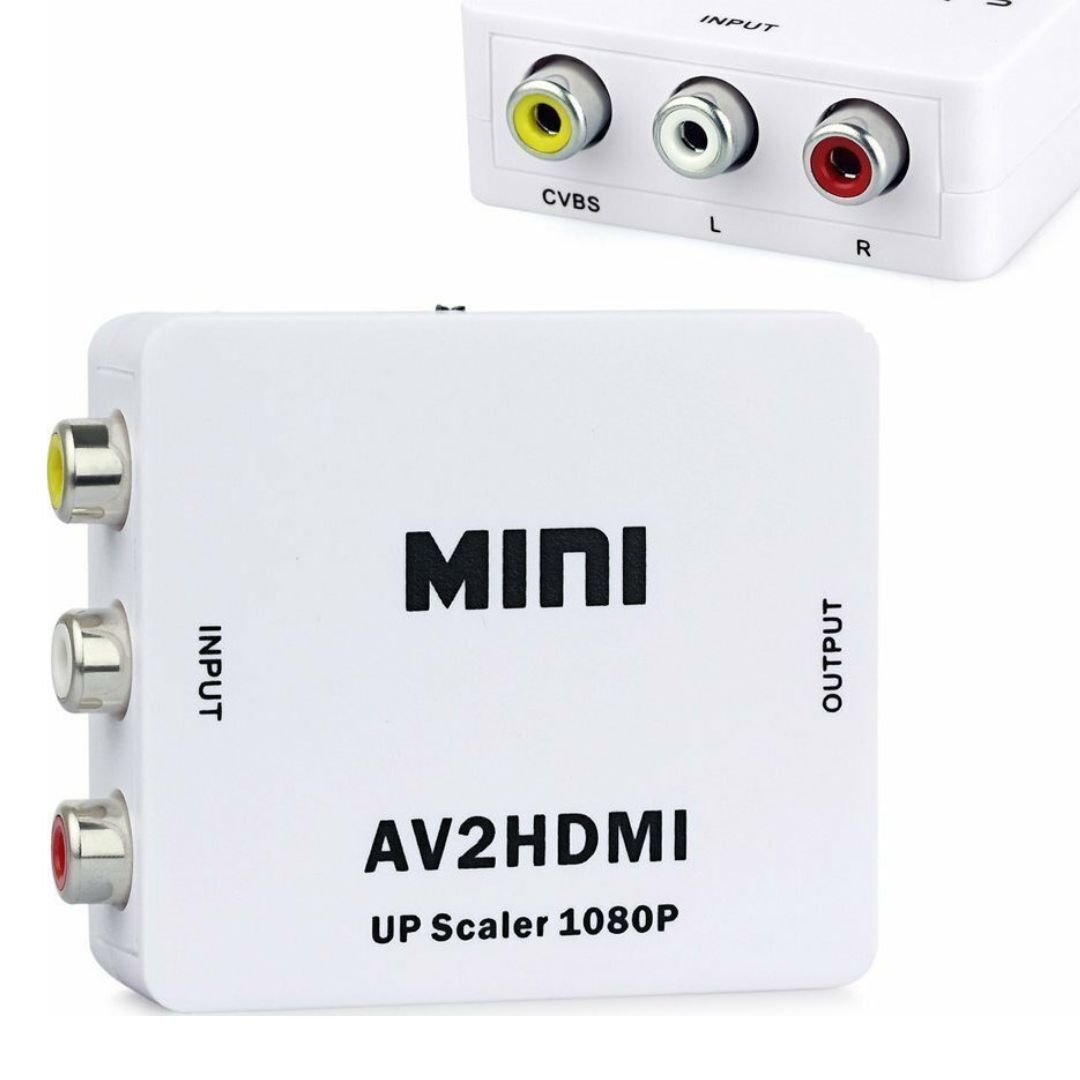 AV2HDMI Μετατροπέας RCA female σε HDMI female Λευκό