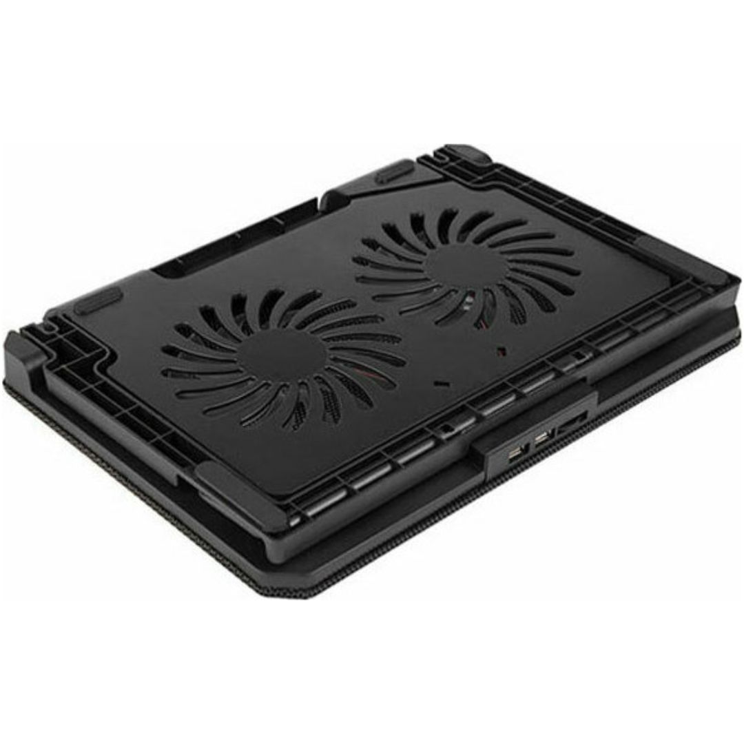 LAMTECH LAM021516 Cooling Pad για Laptop έως 17.3" με 2 Ανεμιστήρες και Μπλέ Φωτισμό