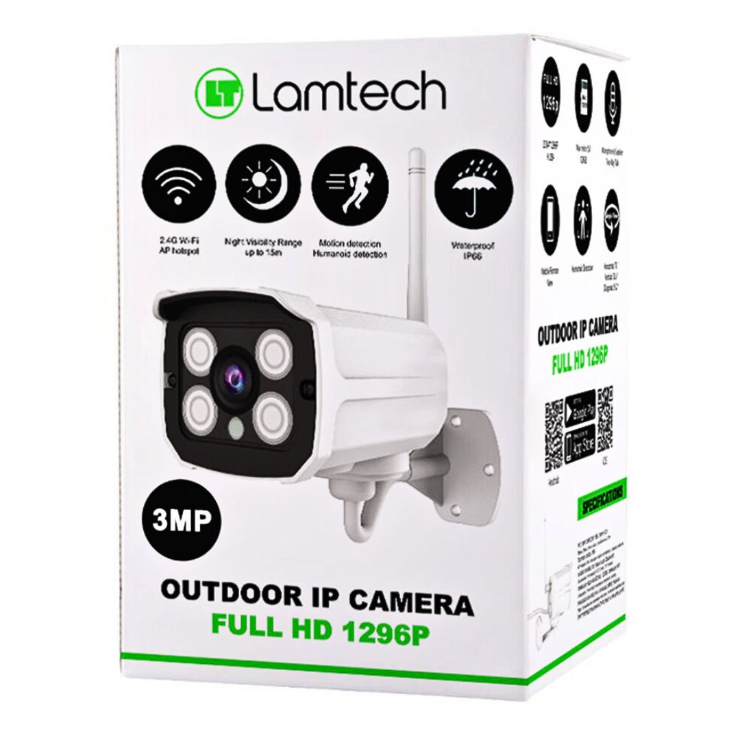 LAMTECH LAM112761 Outdoor Full Hd 3Mp IP Camera