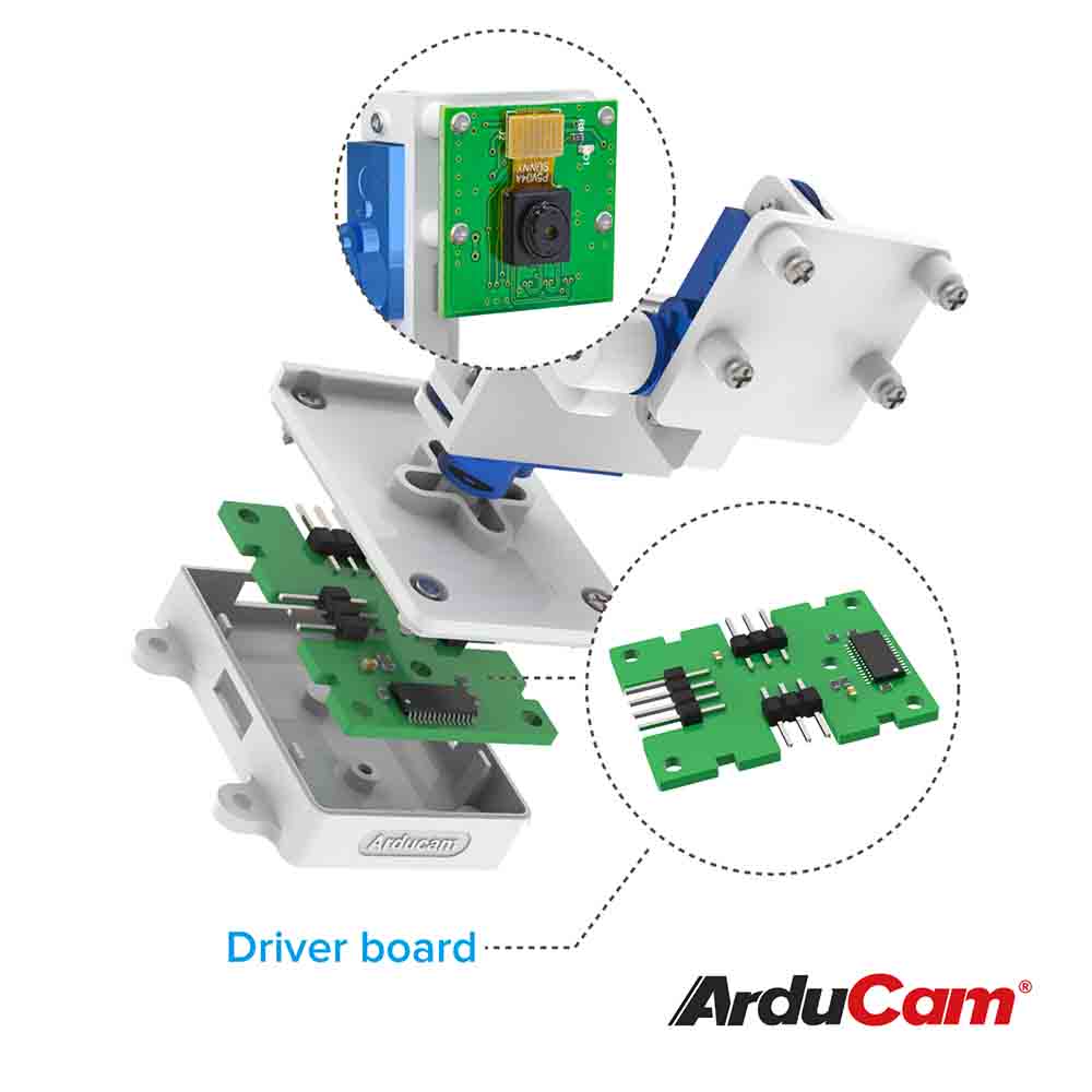 Arducam Upgraded Camera Pan Tilt Platform for Raspberry Pi, Nvidia Jetson Nano/Xavier NX