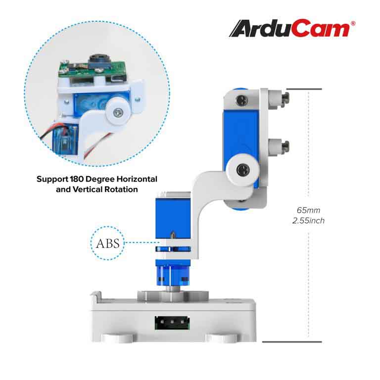 Arducam Upgraded Camera Pan Tilt Platform for Raspberry Pi, Nvidia Jetson Nano/Xavier NX