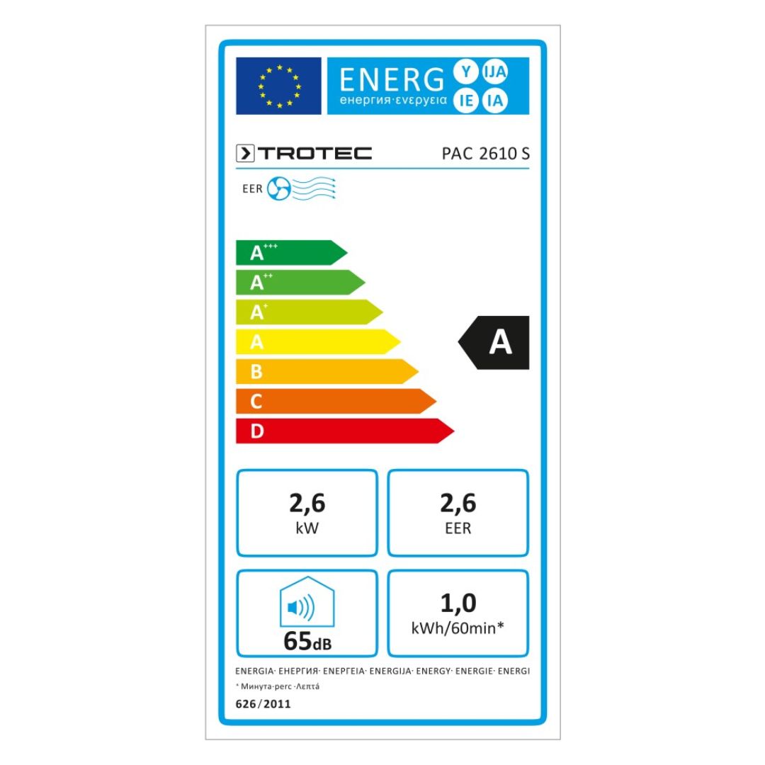 TROTEC BTU – PAC 2610 S Φορητό Κλιματιστικό Germany 9000 Ψύξης