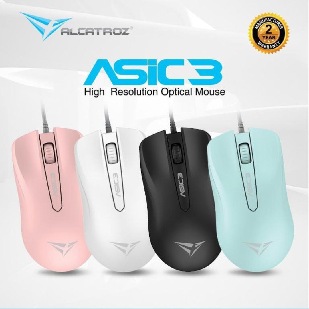 Alcatroz Asic 3 Ενσύρματο Ποντίκι Peach