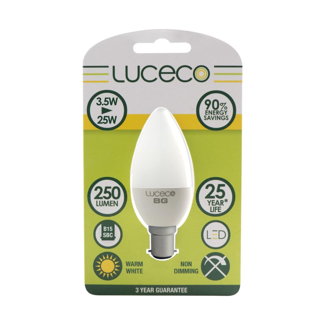 Luceco B15d Led Κεράκι Μπαγιονέτ 3,5W 250lm Θερμό Λευκό