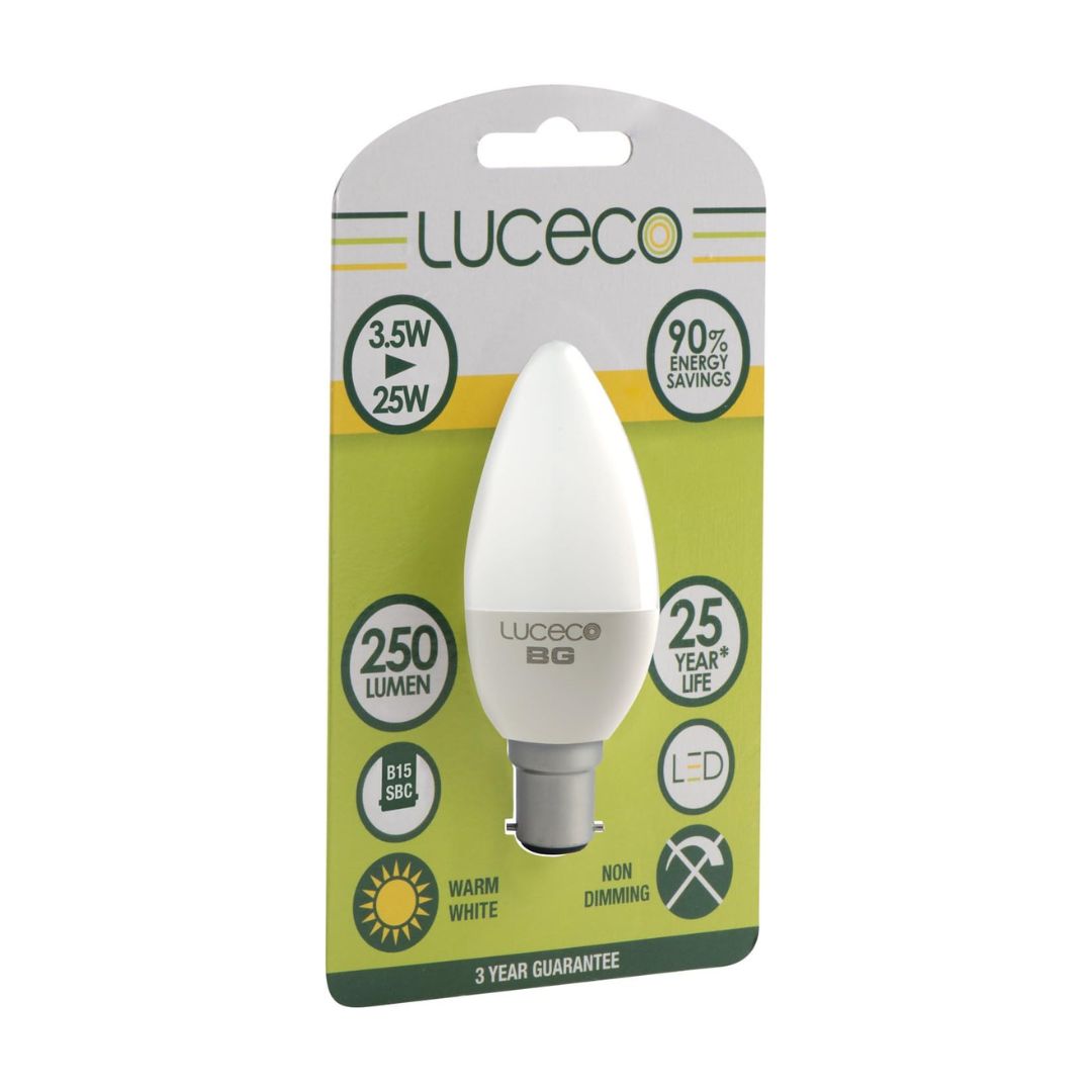 Luceco B15d Led Κεράκι Μπαγιονέτ 3,5W 250lm Θερμό Λευκό