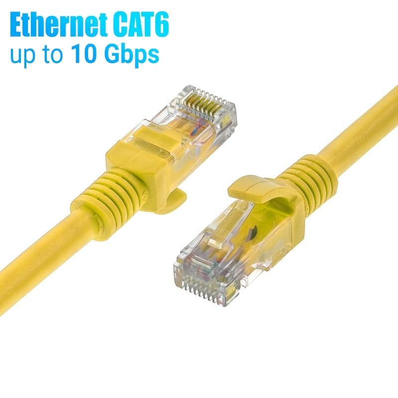 Καλώδιο Ethernet 0.5m CAT 6E Κίτρινο