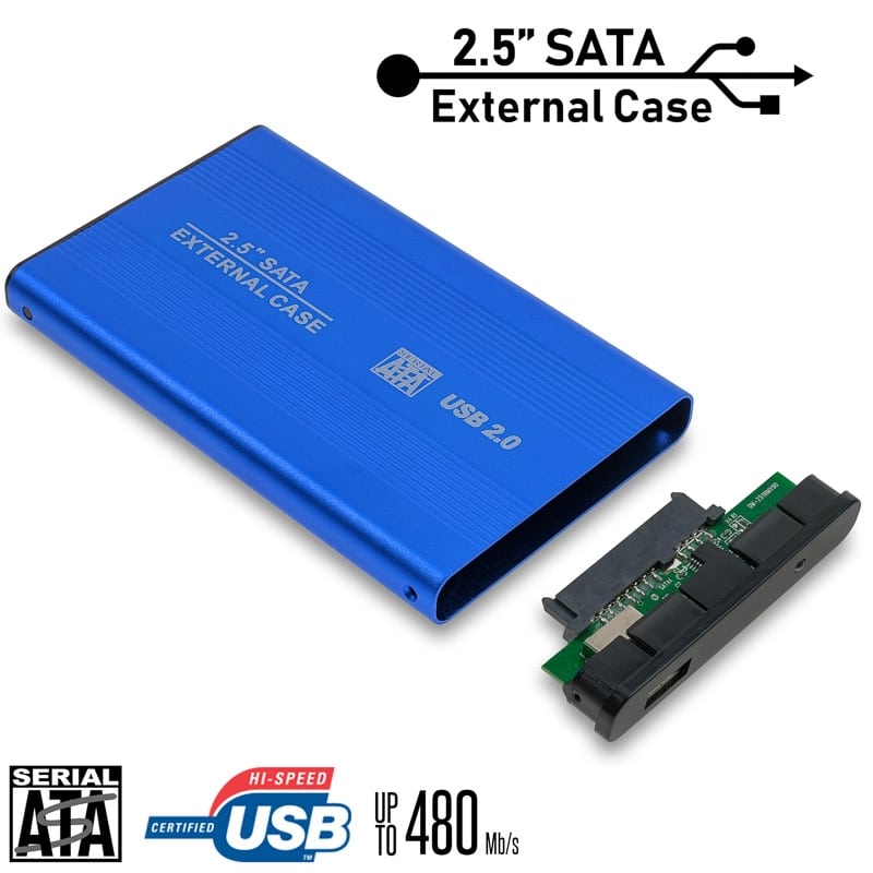 External Case HDD 2.5'' SATA Blue