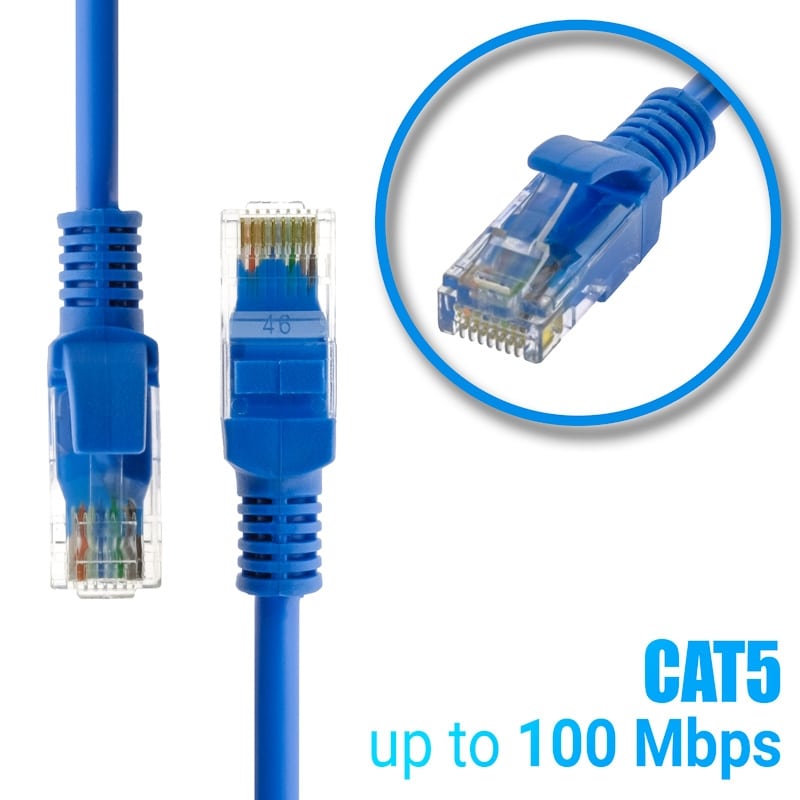 Καλώδιο Ethernet 1.5m CAT 5E Μπλε