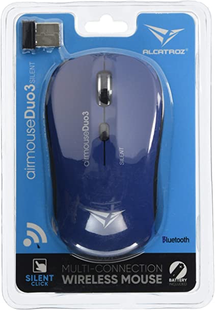 Alcatroz Bluetooth 4.0/Wireless Mouse Duo 3 Silent Blue