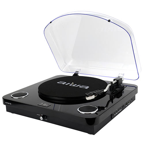 Aiwa All In One Stereo Turntable Black Refurbished