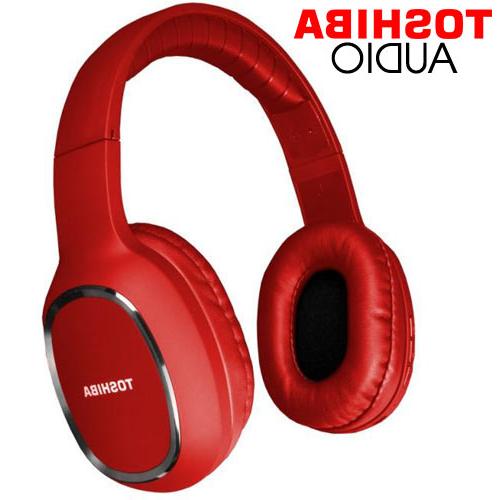 Toshiba Audio Bluetooth Sport Rubber Coated Stereo Headphone Red Refurbished